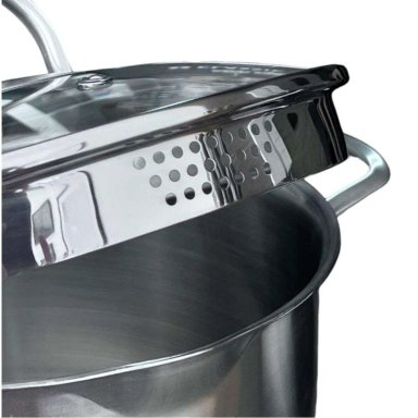 OLLA CACEROLA ACERO INOLXIDABLE 2LTS CON TAPA CRISTAL - 2