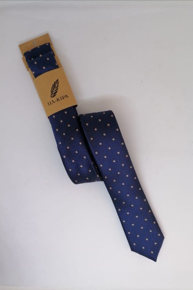 CORBATA MICROFIBRA UA-KIPA AZUL CON PAÑUELO - 2