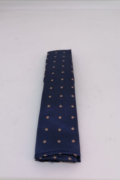 CORBATA MICROFIBRA UA-KIPA AZUL CON PAÑUELO - 3