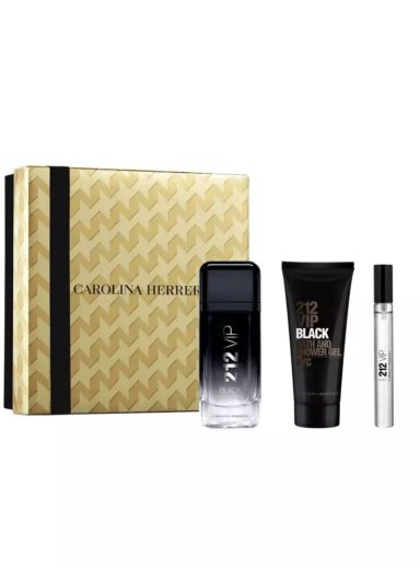 CAROLINA HERRERA 212 VIP BLACK ESTUCHE EDP 100ML+GEL 100ML+MINI 10ML - 1