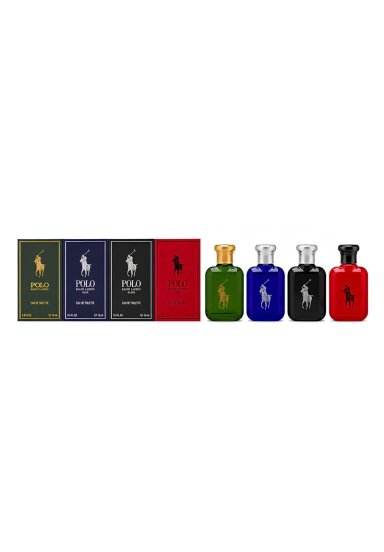 RALPH LAUREN MINI ESTUCHE 4PZAS EDT POLO GREEN 15ML+POLO BLUE 15ML+POLO BLACK 15ML+POLO RED 15ML - 1