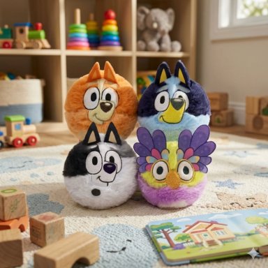PACK 4 PELUCHES BLUEY BEANIE BOUNCERS ORIGINALES - 2