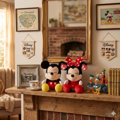 PACK 2 PELUCHES DISNEY MICKEY Y MINNIE MOUSE TY ORIGINAL - 3