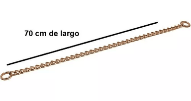 COLLAR DE ADIESTRAMIENTO METÁLICO, PARA PERRO 70 CM, DORADO - 6