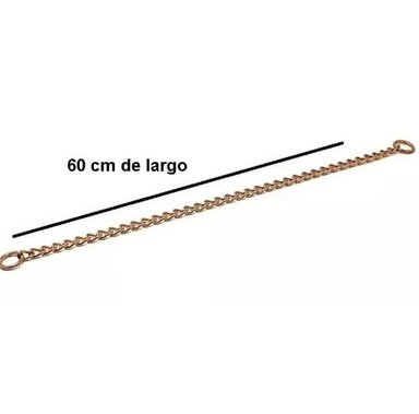 COLLAR DE ADIESTRAMIENTO METÁLICO, PARA PERRO 60 CM, DORADO - 2