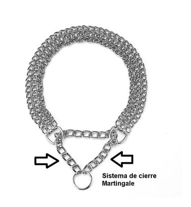 COLLAR DE AHORQUE, SISTEMA  MARTINGALE PARA PERROS 50 CM - 2