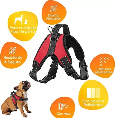 ARNÉS TALLA M, AJUSTABLE PARA PERROS MASCOTAS PASEO - 4