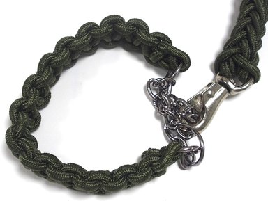 SET CORREA PERROS TRENZADA GRANDES + COLLAR AHORQUE XL VERDE DEFENSOR FOREVER - 3