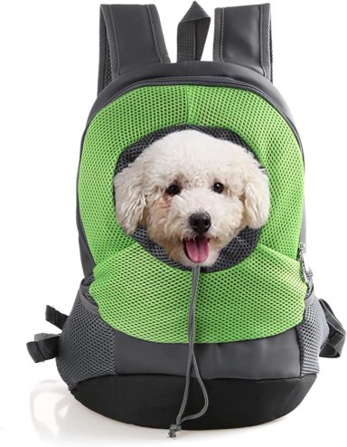 MOCHILA TRANSPORTADORA PERROS GATOS DEFENSOR FOREVER VERDE TALLA L - 1