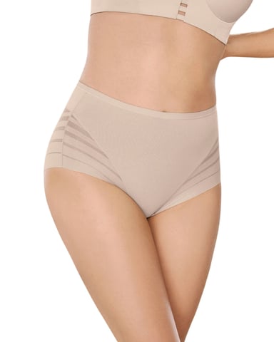 PANTIES MUJER LEONISA 12903 PANTY CONTROL SUAVE CAFÉ - 1