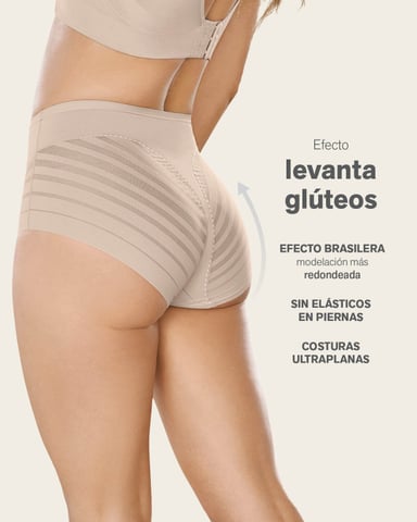 PANTIES MUJER LEONISA 12903 PANTY CONTROL SUAVE CAFÉ - 4