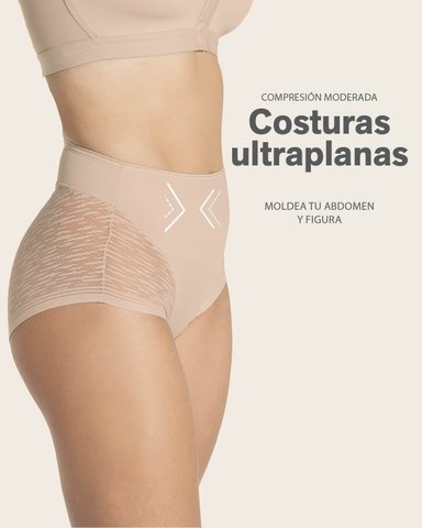 PANTIES MUJER LEONISA 12984 CALZÓN CONTROL MODERADO CAFÉ - 3