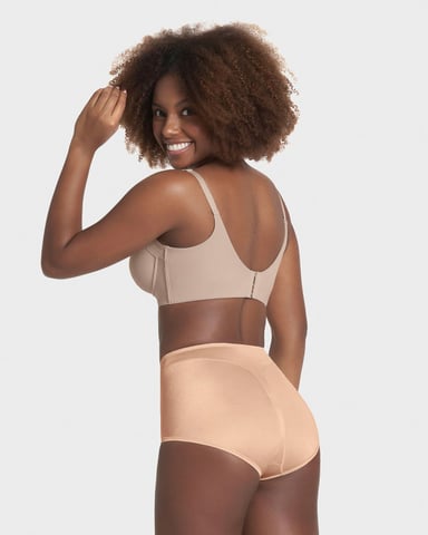 PANTIES MUJER LEONISA 1214 PANTY CONTROL SUAVE BEIGE - 4