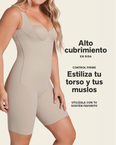FAJAS MUJER LEONISA 18483 BODY CONTROL MODERADO CAFÉ - 6