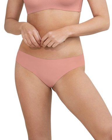 CALZÓN MUJER LEONISA 12720 COLALESS INVISIBLE ULTRAPLANO SIN ELÁSTICOS Y DE POCAS COSTURAS ROSA - 1