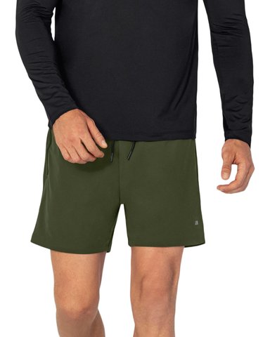 SHORT DEPORTIVO HOMBRE LEONISA VERDE 518019 CON BOLSILLO LATERAL CON BÓXER INTERNO - 1
