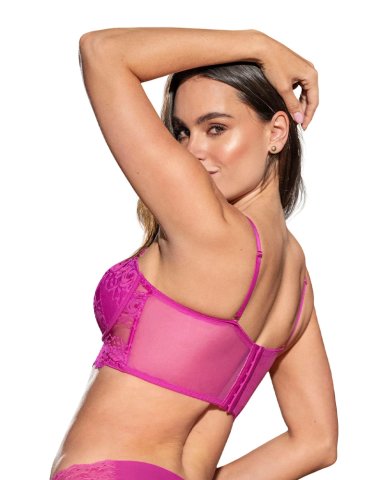 SOSTÉN MUJER LEONISA 11965 TIPO BUSTIER DE REALCE SUAVE FUCSIA - 4