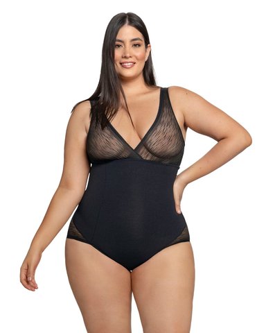 FAJA TIPO BODY CON BRALETTE INCORPORADO CON CONTROL DE ABDOMEN 018517 NEGRO - 1