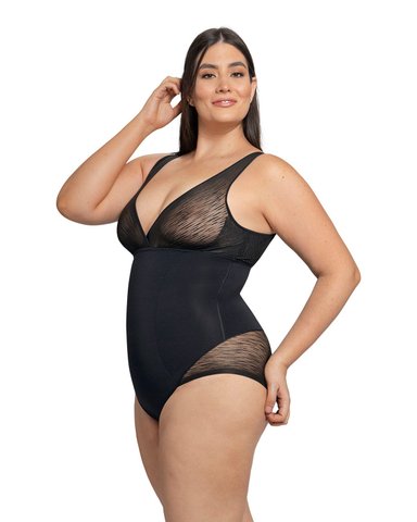 FAJA TIPO BODY CON BRALETTE INCORPORADO CON CONTROL DE ABDOMEN 018517 NEGRO - 2