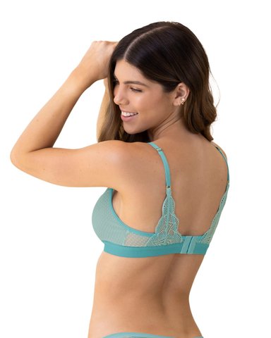 BRALETTE TRIANGULAR EN ENCAJE Y TUL CON DETALLE DE OJAL EN ESCOTE 091025 AZUL - 2