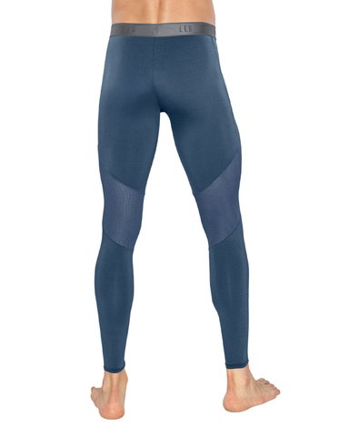 LEO CALZA DEPORTIVA EN MICROFIBRA CON MALLAS TRANSPIRABLES PARA HOMBRE 033314 AZUL - 2