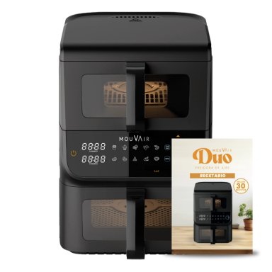 FREIDORA DE AIRE MOUVAIR DUO 10L VERTICAL DOBLE CESTA - 1