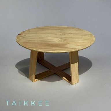 MESA CENTRO TAIKKEE RÚSTICA EN MADERA PINO - 2