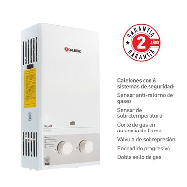 CALEFONT A GAS NATURAL 8 L SPLENDID TIRO NATURAL - 4