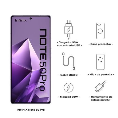 SMARTPHONE INFINIX NOTE 50PRO 8RAM 256GB ENCHANTED PURPLE - 2