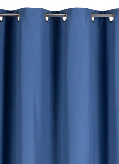 CORTINA BLACKOUT 100% ENGOMADA TERMICA TELA LIGERA 140X225 - MICROFIBRA PREMIUM - 2 PAÑOS AZUL - 7