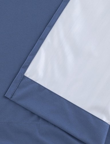 CORTINA BLACKOUT 100% ENGOMADA TERMICA TELA LIGERA 140X225 - MICROFIBRA PREMIUM - 2 PAÑOS AZUL - 8