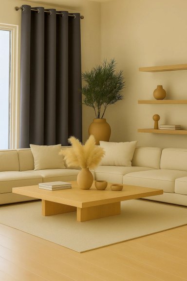 CORTINA BLACKOUT 100% ENGOMADA TERMICA TELA LIGERA 140X225 - MICROFIBRA PREMIUM - 2 PAÑOS GRIS OSCUR - 2