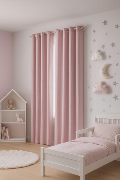 CORTINA BLACKOUT 100% ENGOMADA TERMICA TELA LIGERA 140X225 - MICROFIBRA PREMIUM - 1 PAÑO ROSA - 2