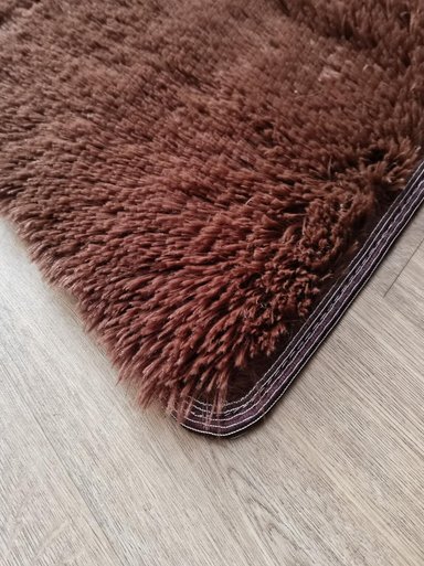 ALFOMBRA CLEMS BAJADA CAMA CAFE SHAGGY 60 X 150 CM - 6