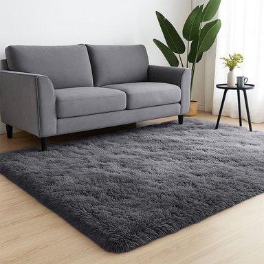 ALFOMBRA CLEMS PELUDA GRIS SHAGGY 200 X 220 CM - 4