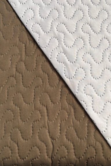 CUBRECAMA QUILT REVERSIBLE 2 PLAZAS 240X260CM CAFE - 4