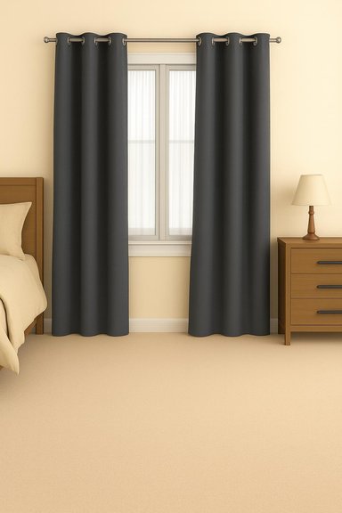 CORTINA ENGOMADA TERMICA TELA DELGADA 100% BLACKOUT 140X225 TAMAÑO 140X225 GRIS OSCURO - 2