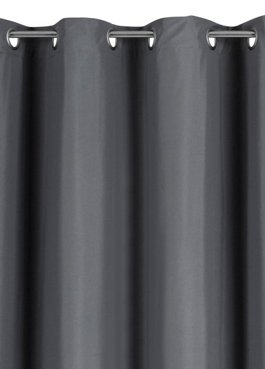 CORTINA ENGOMADA TERMICA TELA DELGADA 100% BLACKOUT 140X225 TAMAÑO 140X225 GRIS OSCURO - 7