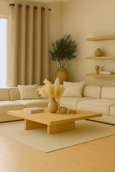CORTINA ENGOMADA TERMICA TELA DELGADA 100% BLACKOUT 140X225 TAMAÑO 140X225 DORADO - 1
