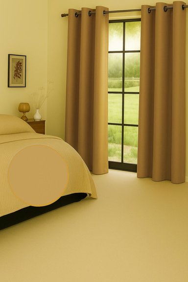 CORTINA ENGOMADA TERMICA TELA DELGADA 100% BLACKOUT 140X225 TAMAÑO 140X225 DORADO - 4