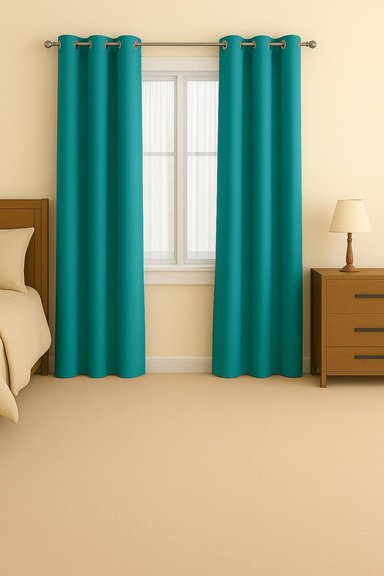 CORTINA ENGOMADA TERMICA TELA DELGADA 100% BLACKOUT 140X225 TAMAÑO 140X225 TURQUESA - 2