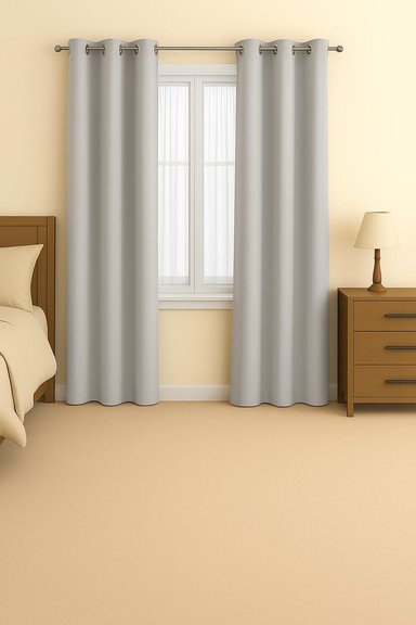 CORTINA ENGOMADA TERMICA TELA DELGADA 100% BLACKOUT 140X225 TAMAÑO 140X225 MARFIL - 2