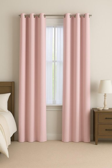 CORTINA ENGOMADA TERMICA TELA DELGADA 100% BLACKOUT 140X225 TAMAÑO 140X225 ROSA - 2