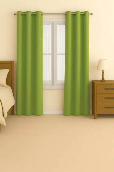 CORTINA ENGOMADA TERMICA TELA DELGADA 100% BLACKOUT 140X225 TAMAÑO 140X225 VERDE - 6