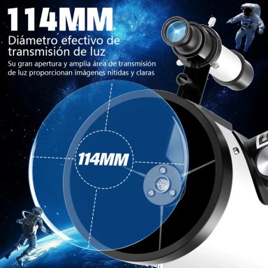 TELESCOPIO ASTRONOMICO PROFESIONAL REFLECTOR HD 35X-525X 70076 CON 125CM TRIPODE AJUSTABLE - 2