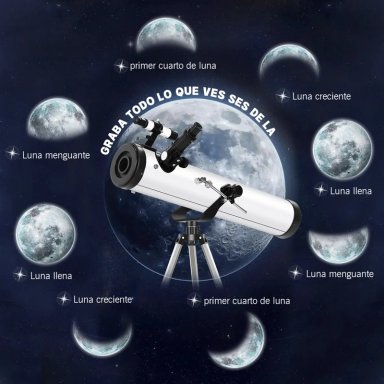 TELESCOPIO ASTRONOMICO PROFESIONAL REFLECTOR HD 35X-525X 70076 CON 125CM TRIPODE AJUSTABLE - 3
