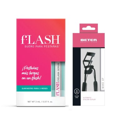 FLASH SERUM PARA CRECIMIENTO DE LAS PESTAÑAS 2 ML+ ENCRESPADOR DE PESTAÑAS BETER - 1