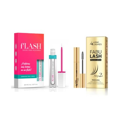 SERUM PESTAÑAS FLASH 2 ML y 10 ML + MÁSCARA FORTALECEDORA PARA FABULASH - 1