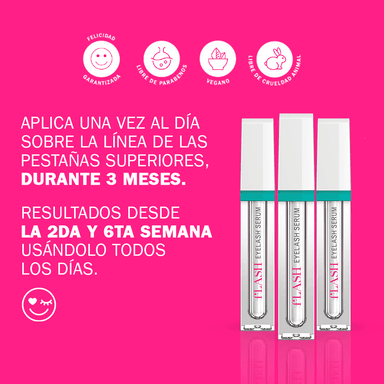 SERUM PESTAÑAS FLASH 2 ML y 10 ML + MÁSCARA FORTALECEDORA PARA FABULASH - 3