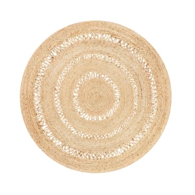 ALFOMBRA FORM DESIGN YUTE OASIS CRUDO NATURAL 120 X 120 CM - 1